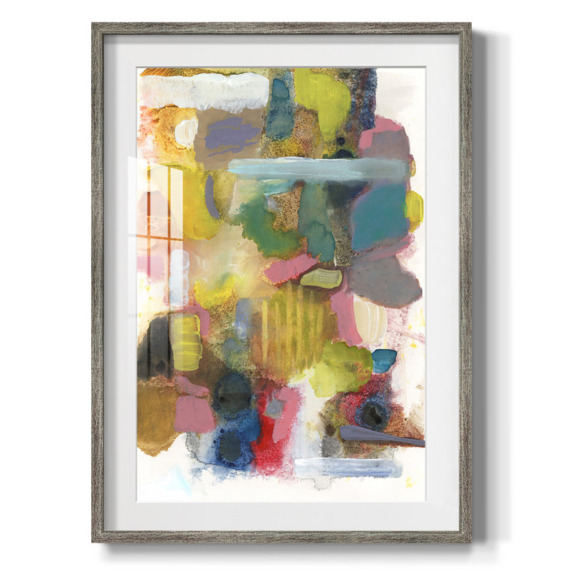 Tout à la fois II, Blanc, Papier encadré argent vieilli