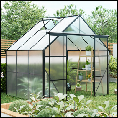 Base surélevée en polycarbonate à double porte 8X6FT-Black