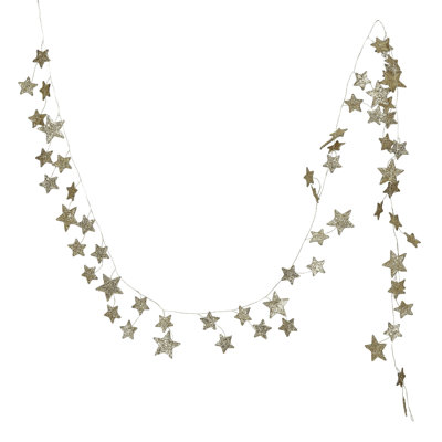 Decorative Glitter Paper Star Garland