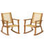 Ensemble de 2 chaises berçantes d'extérieur