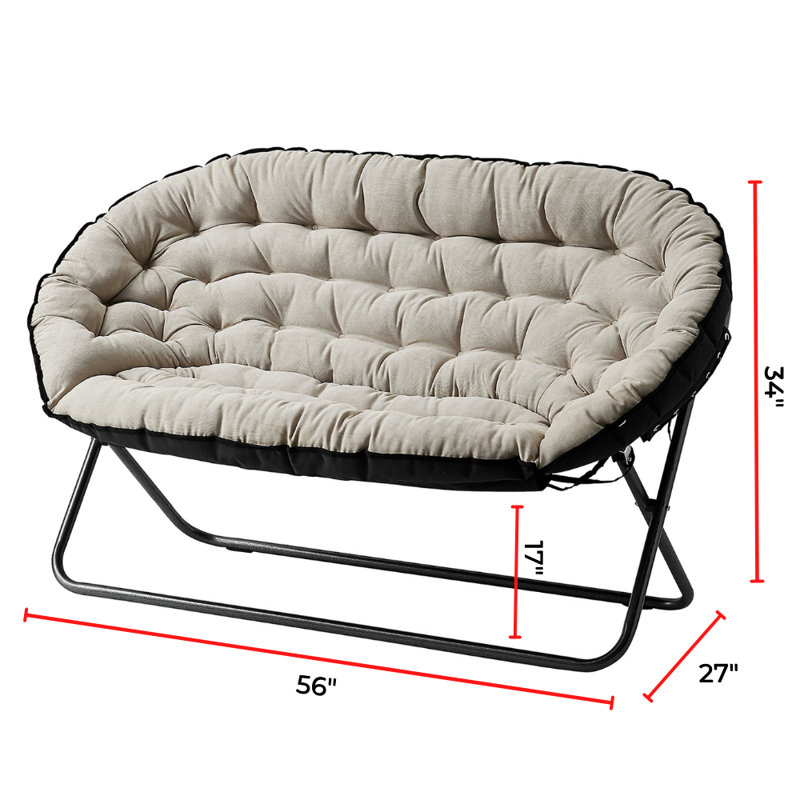Causeuse en microfibre / microsuède de 56 po, Beige