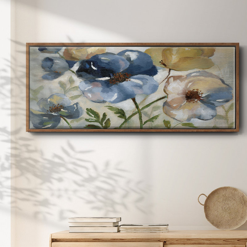 Fleurs d'hiver - toile encadrée, H 20 po x l 50 po