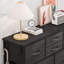 Tall Chest Of Drawers Bedroom, 10 Fabric Drawers Dresser With Side Pockets And Hooks, Wooden Top And Metal Frame, Storage Drawers For Closet, Living Room, Kids Room (Wood Grain)-330672306