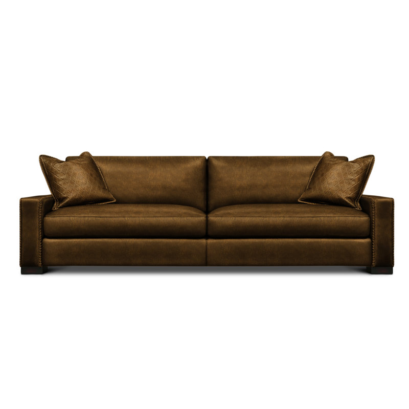 Urban Cowboy Upholstered 108'' Sofa, Mustang (Maestro Artisano), Nutmeg