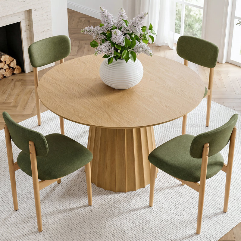 Chung 5 Piece - Dining Table Set, Green