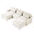 3-seater Chenille Fabric Sofa Equipped With 3 Lumbar Support Pillows And Two Footrest-912533016