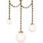 Bellamy 3 Light Statement Chain Multi Globe Chandelier-664126021-664126018