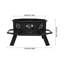 Round Iron Charcoal Fire Pit