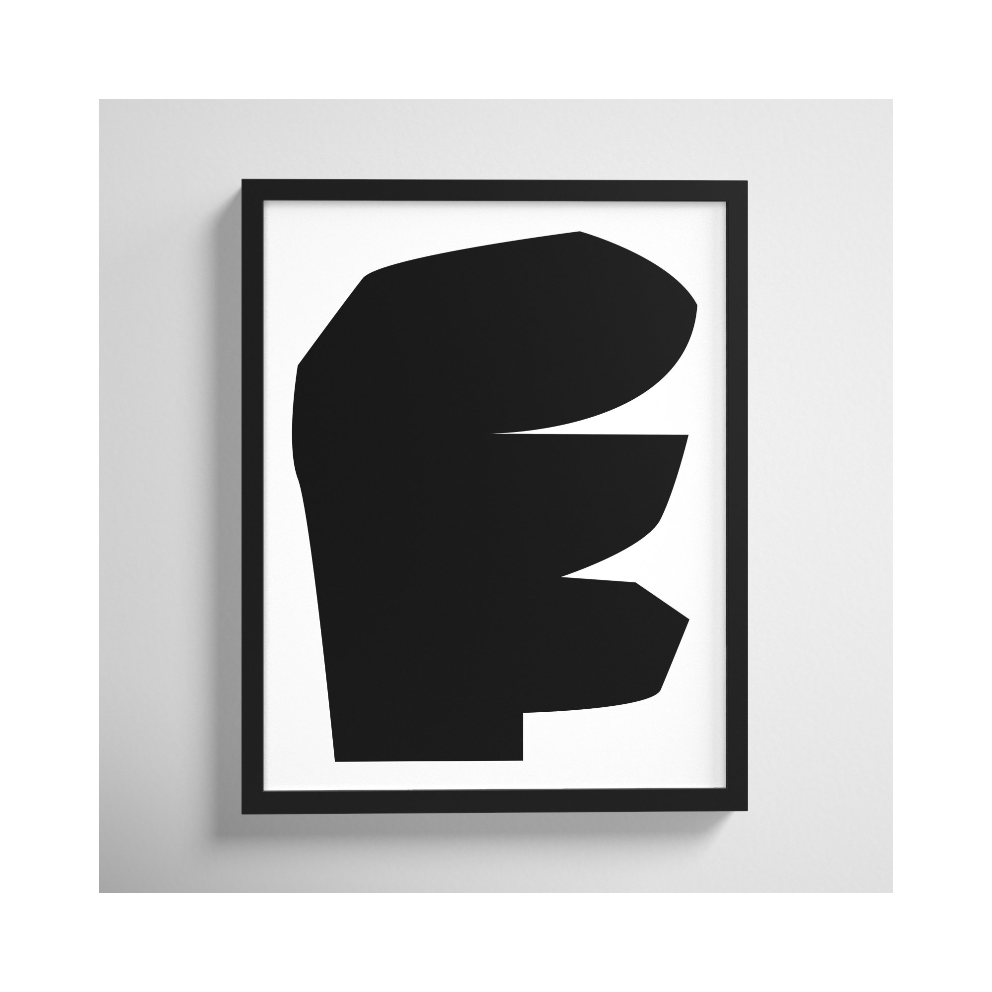 Study In Black 2 by Michael Kempen, 20"H x 16"W x 1.25"D, Black Framed