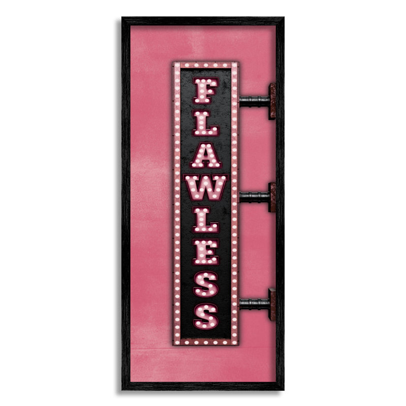 «Pink Flawless Retro Lights», art mural texturé giclée par JJ Design House LLC_aq-584, H 24 po x l 10 po x P 1,5 po