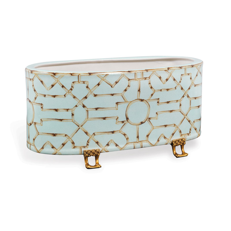 Baldwin Handmade Ceramic Pot Planter, Blue 