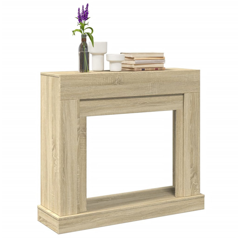 Fireplace Surround 39.4X11.8X34.4" Engineered Wood, Sonoma Oak