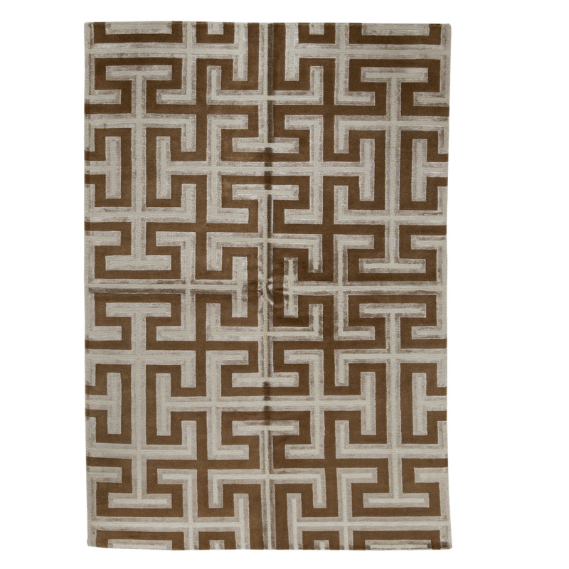 Tapis rectangulaire noué à la main