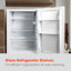 Magic Chef 4,4 pieds cubes Réfrigérateur compact en blanc, petit réfrigérateur compact sans congélateur pour chambre à coucher, appartement, dortoir, bureau