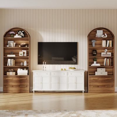 78.77'' Tall Bookcase With Drawers