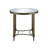 Aditya Contemporary 24"Dia Round End Table in Mirrored and Antique Brass