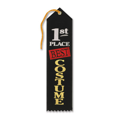 Halloween Best Costume "1st" Place Award Ribbon