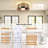 Aquila 20" Wood Farmhouse Caged LED Dimmable RGB Ceiling Fan With Light And Remote Control