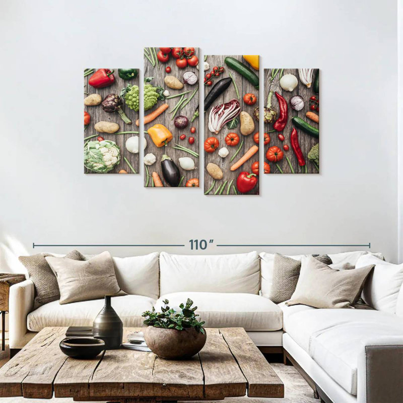 Yarlin Organic Vegetables, 48" H x 75" W