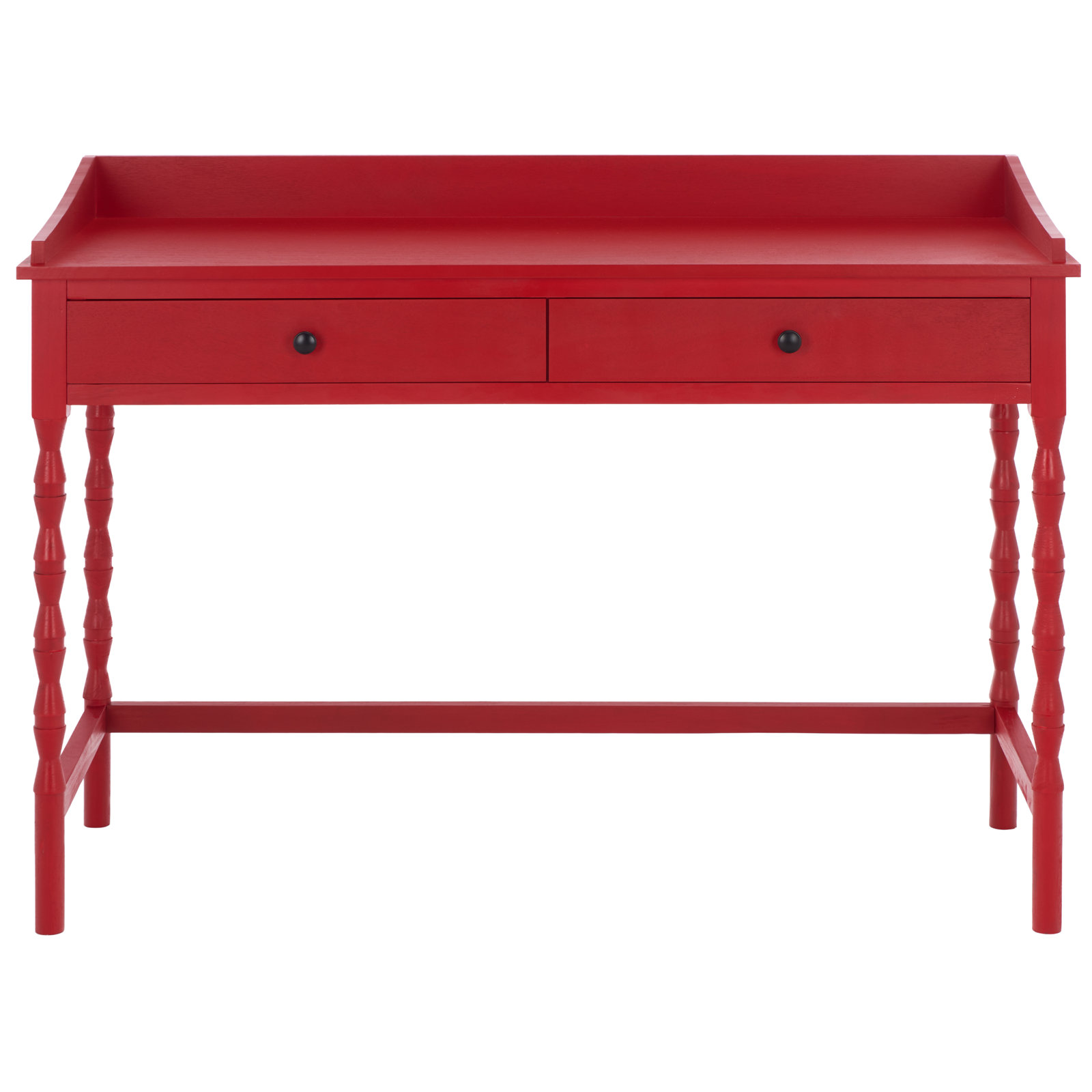 Mia 47" Pine Writing Desk, Bright Red