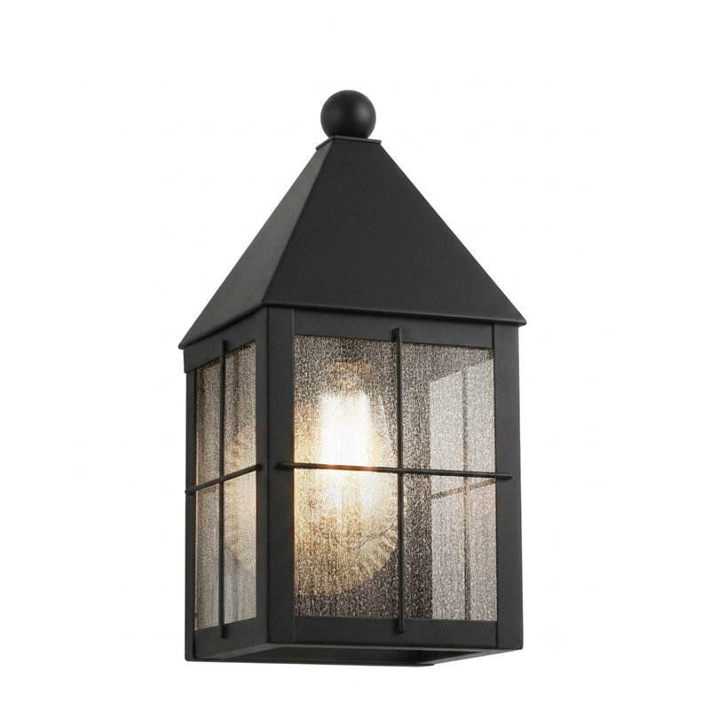 Brass Traditions - Ashford - 1 lumière - 11 pouces - noir mat - laiton massif - applique, Grainé, Noir mat, po