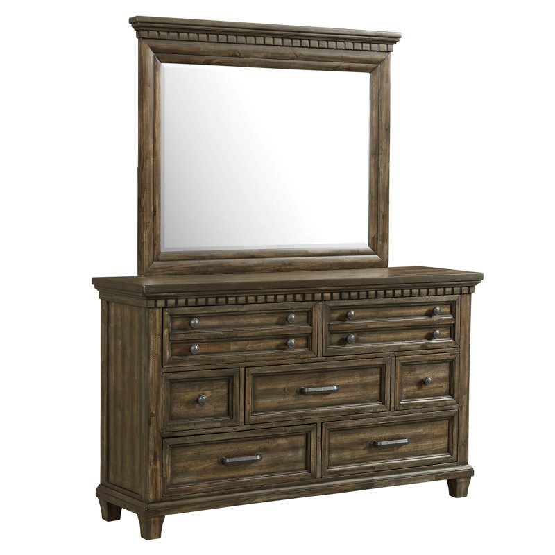 Ensemble de commode et miroir Gott, Gris anthracite