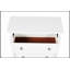 Commode élégante en bois blanc avec tiroirs pleine extension et joints en queue d'aronde pour le rangement moderne-2128629875