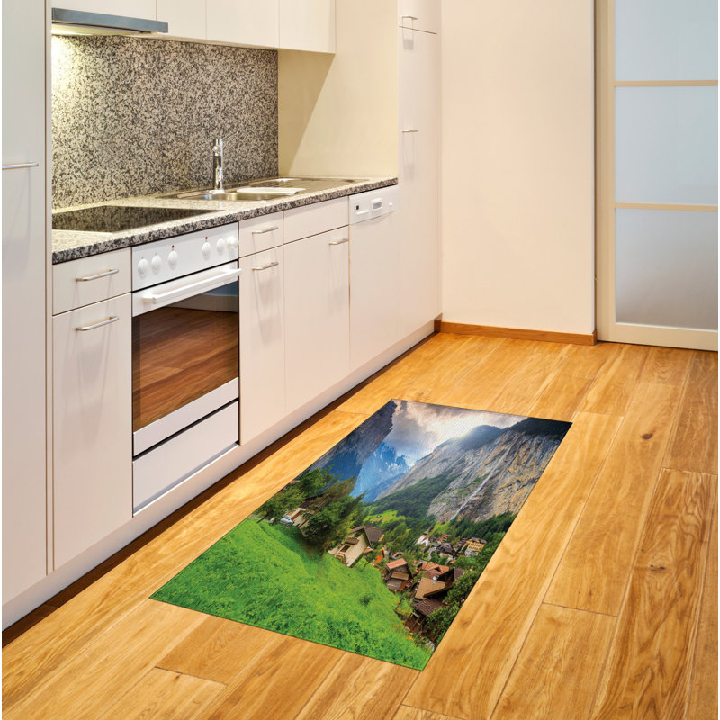 European Landscape High Density Long Fiber Poly Threads Decorative Area Rug Carpet, Rectangle 2'7" x 5'