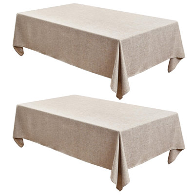 Nappes en faux lin 60 po x 84 po Nature - Rectangle lin 60 x 84 po