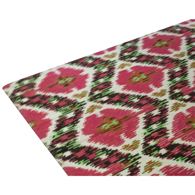 Flatweave Wool Ikat Area Rug in Multi