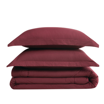 Brooklyn Loom Solid Cotton Percale Comforter Set