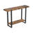 2-Layer Entryway Table, Console Tables For Entryway, Use As Doorway Table, Sofa Table, Or Accent Furniture For Decorating Foyer 47 In Brown Reclaimed Wood Look Black Metal
