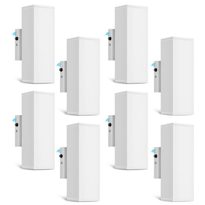 Modern Dusk To Dawn Led Outdoor Wall Light, Aluminum Rectangular Waterproof Wall Sconce Porch Light With Up Down Light And Tempered Glass 12W 2700K Wall Sconce