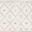 Tapis blanc et gris tissé au métier mécanique Herrod-607101912