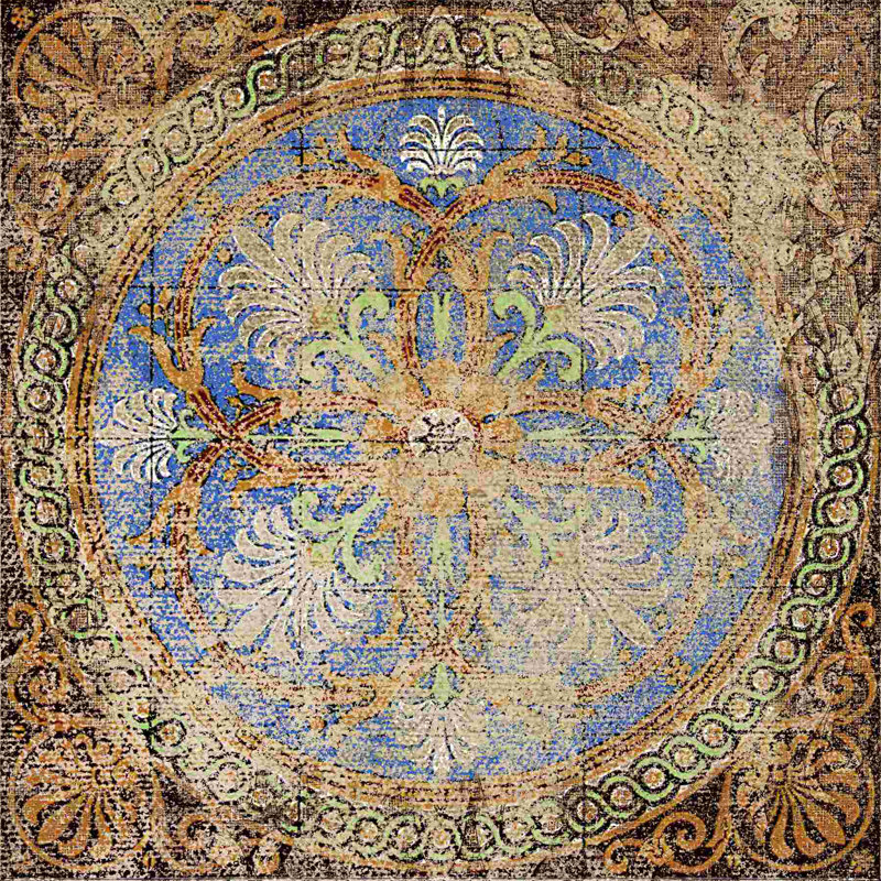 " Tile Element 16 " Painting Print, 12" H x 12" W