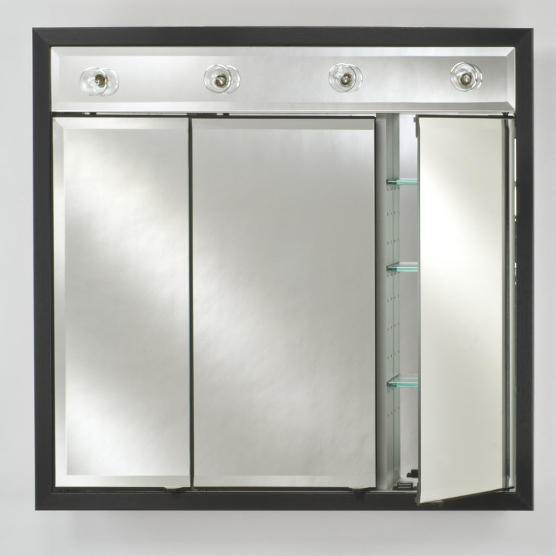 Miroir mural biseauté Holdrege, Noir brossé Soho, H 16 po l 22 po