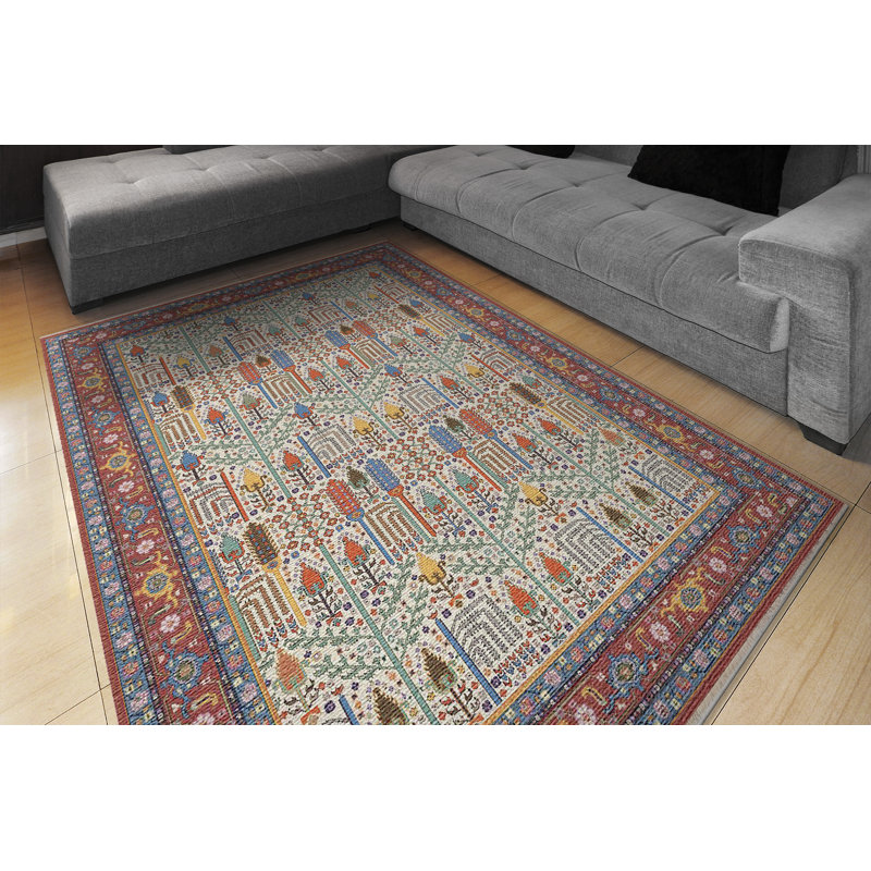 Oriental Indoor Rug, Rectangle 5" x 7'8"