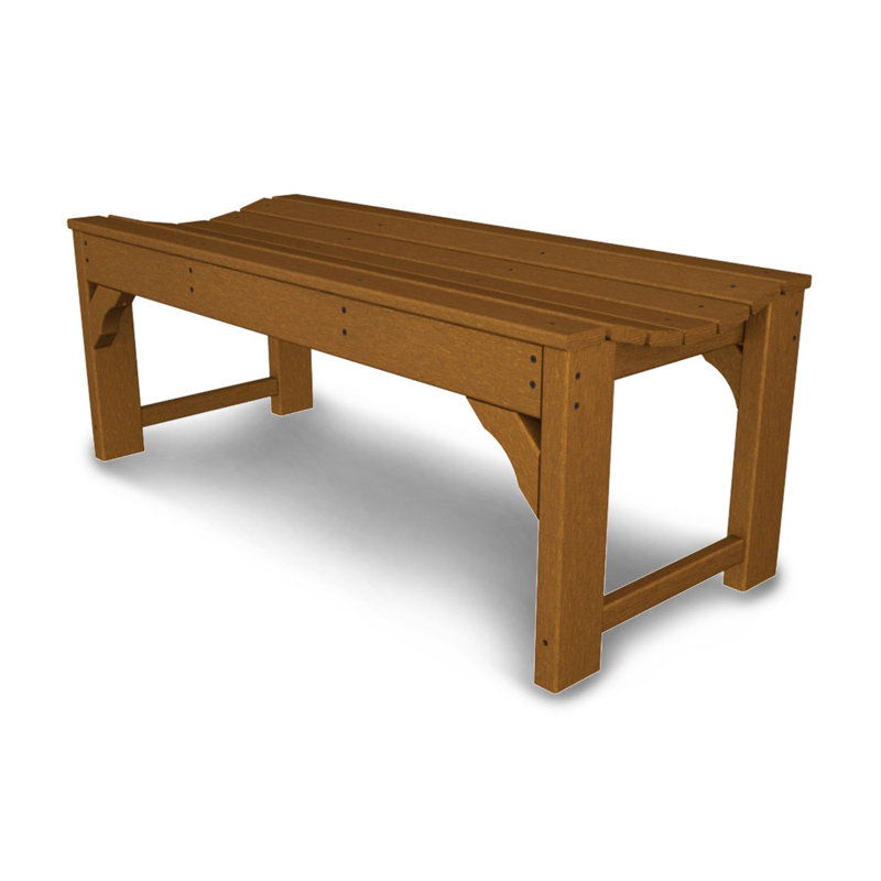 Banc de jardin extérieur POLYWOOD, Teck