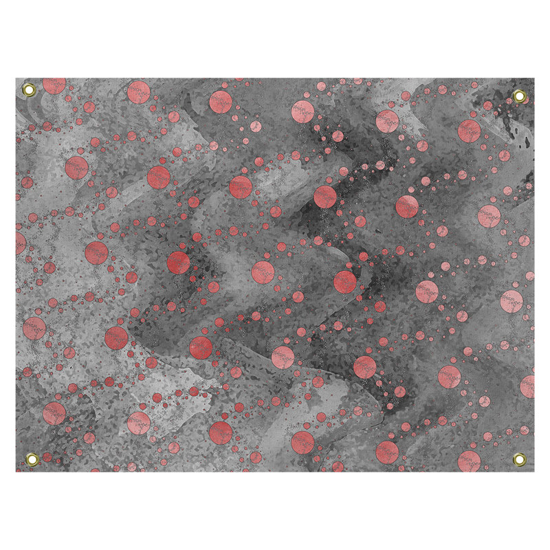 Tapisserie murale planète stars, H 27,50 po x l 37,50 po, Rouge