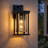  Eswin 1- Light 13.6“H Black&Glod Seeded Glass Lantern Outdoor Wall Sconce