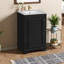 Meuble-lavabo de 20 pouces avec lavabo intégré, tablette réglable, style moderne, noir.