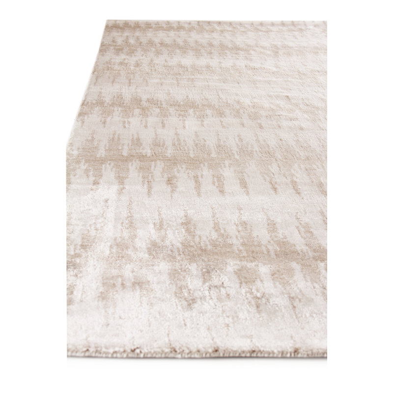 Bamboo Silk Abstract Area Rug, Rectangle 6' x 9'