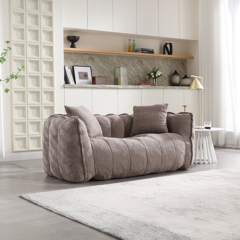  Causeuse capitonnée Bean Bag, Chenille brun