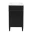 Meuble-lavabo 24 po Modern French Atelier avec comptoir en céramique, meuble-lavabo simple avec tiroir basculant, 2 tiroirs coulissants et armoire de rangement avec organisateur de porte, pieds en bois massif (disponible en noir, blanc, bleu et vert)-129521232