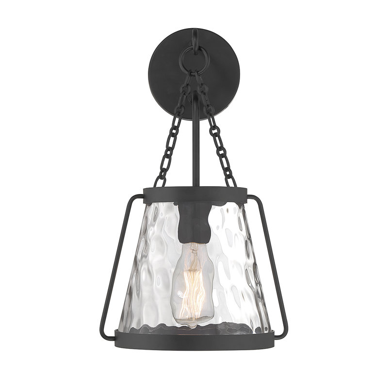 Caaliyah Metal Armed Sconce in Matte Black, Matte Black