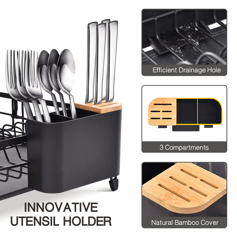 Braschi Adjustable Stainless Steel Dish Rack