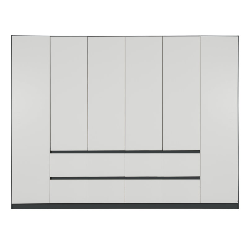 Mainz 6 Door Wardrobe, Alpine White/Grey