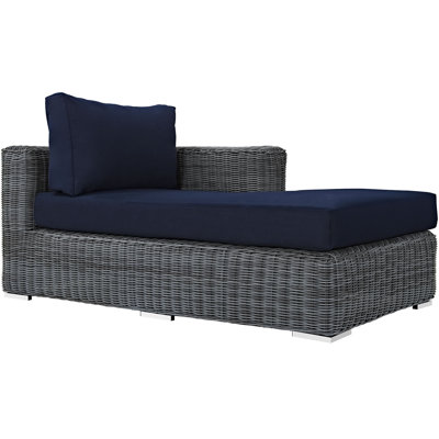 Chaise de terrasse avec accoudoirs à droite Sunbrella Modway Invite