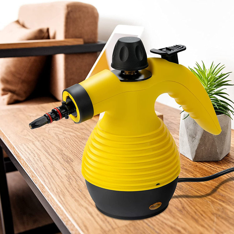Rebrilliant Fludd Bagless Steam Cleaner & Steam Mop, Black/Yellow