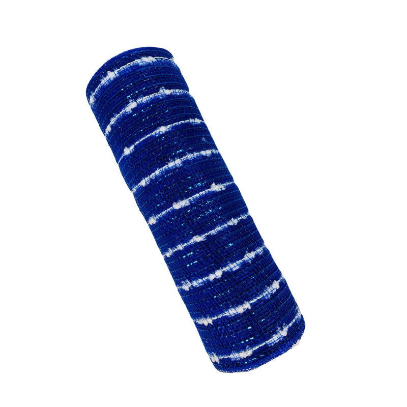 Ruban en polyester et feuille de coton rose chaud 10,5 po x 10 po, Bleu royal